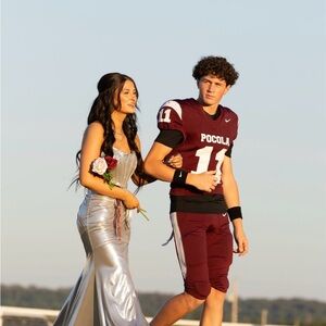 Silver diamond dress sz 00